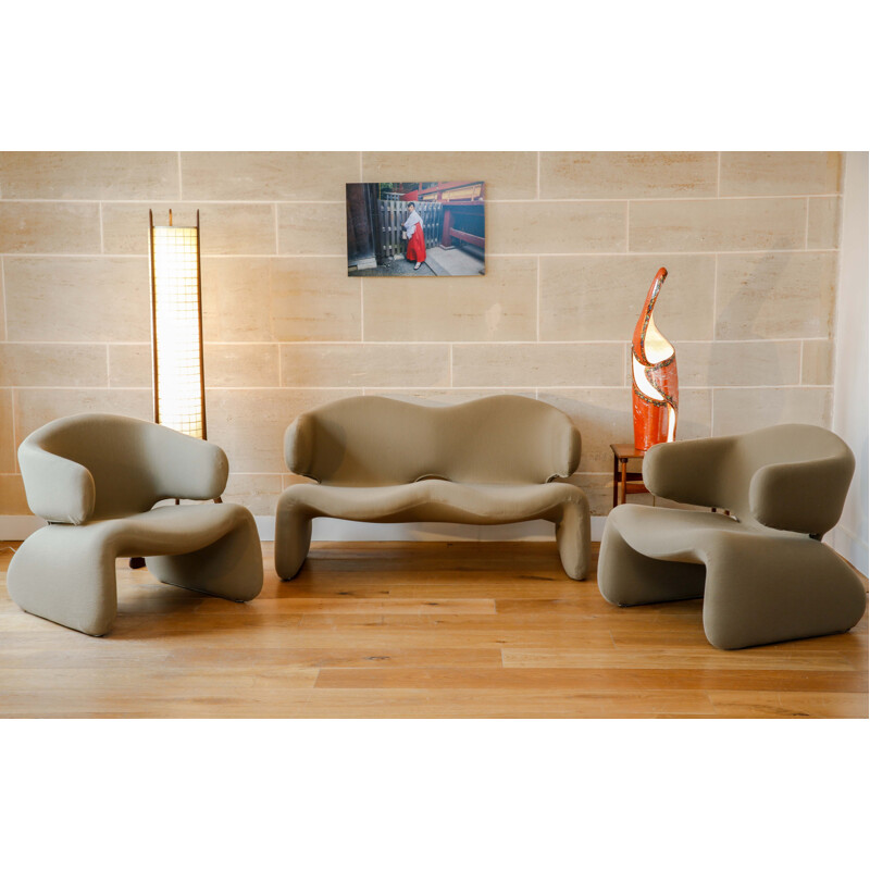 Two seater sofa and two armchairs Djinn, Olier MOURGUE - 1960s