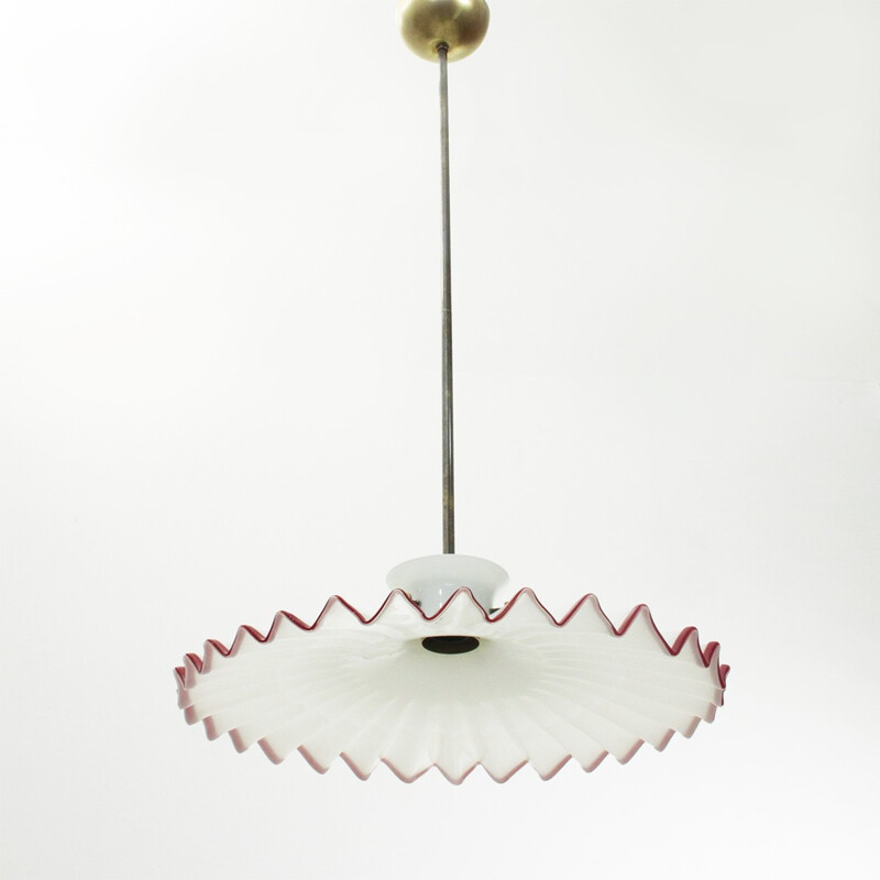 Pinocchio murano glass pendant lamp by Ludovico Diaz de Santillana for Venini - 1970s