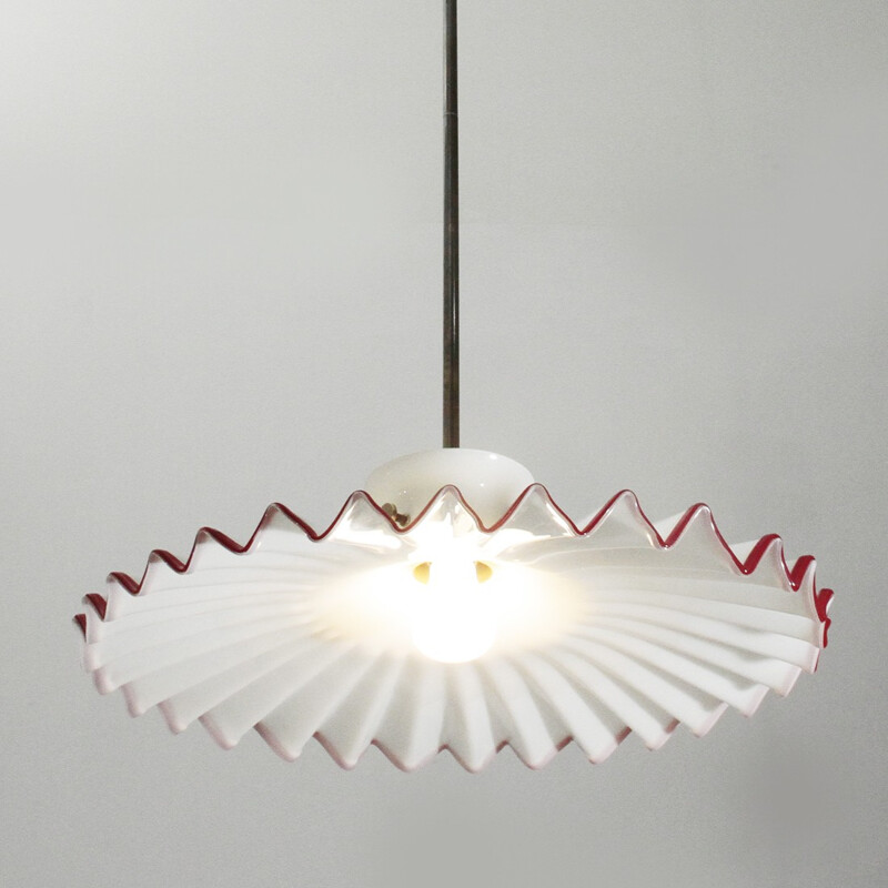 Pinocchio murano glass pendant lamp by Ludovico Diaz de Santillana for Venini - 1970s