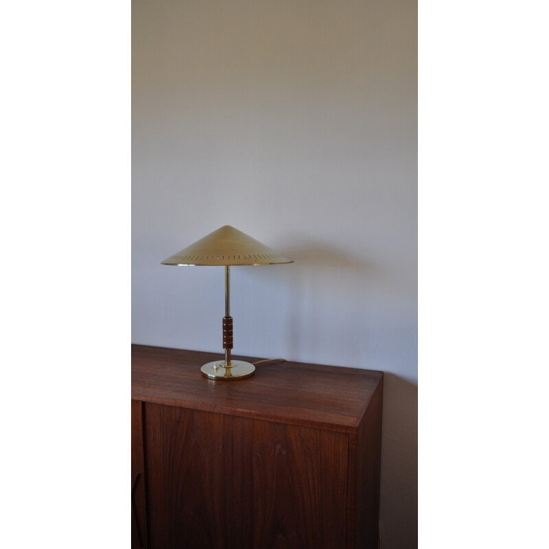 Danish Vintage brass table lamp by Bent Karlby - 1950s