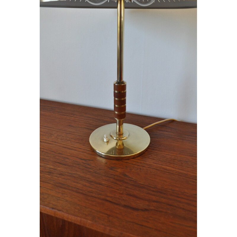 Danish Vintage brass table lamp by Bent Karlby - 1950s