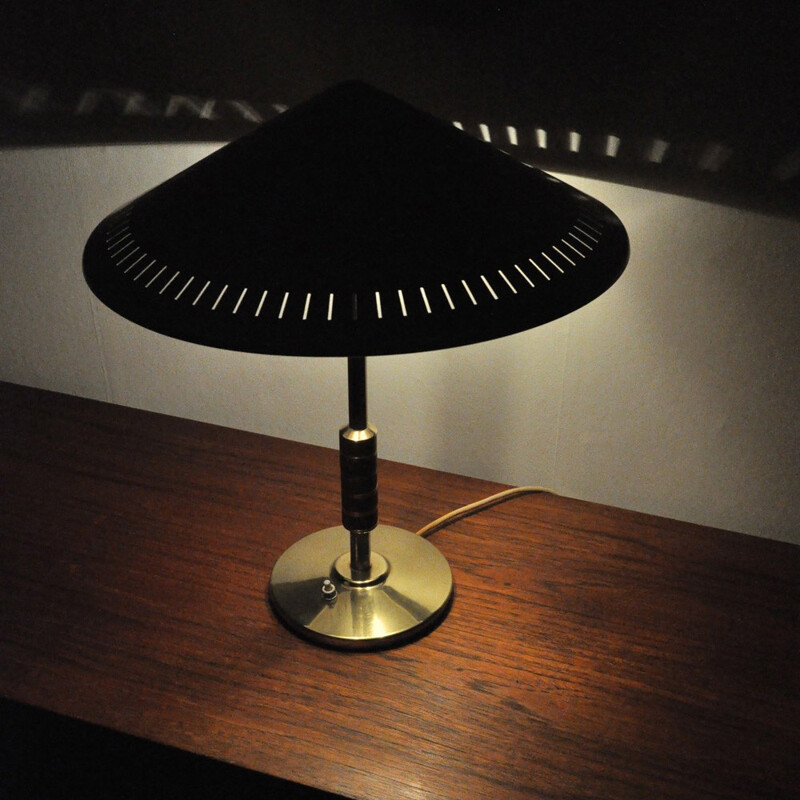 Danish Vintage brass table lamp by Bent Karlby - 1950s