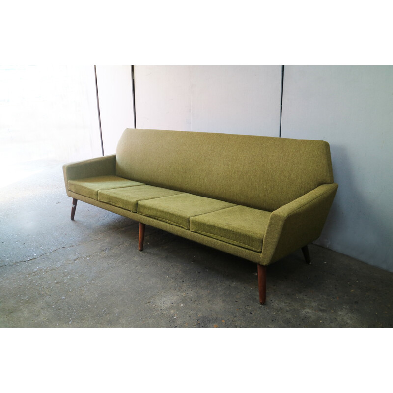 Vintage scandinavian long 4 seater sofa - 1970s