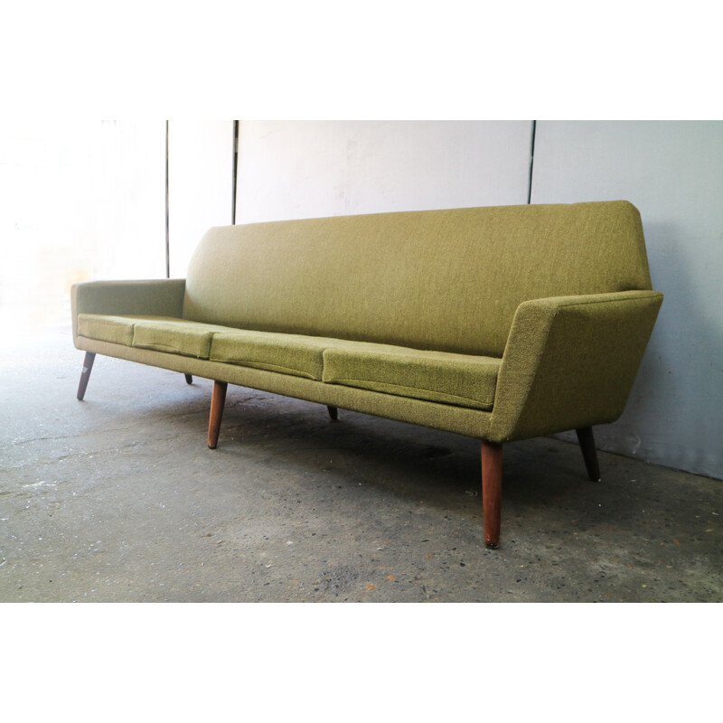 Vintage scandinavian long 4 seater sofa - 1970s