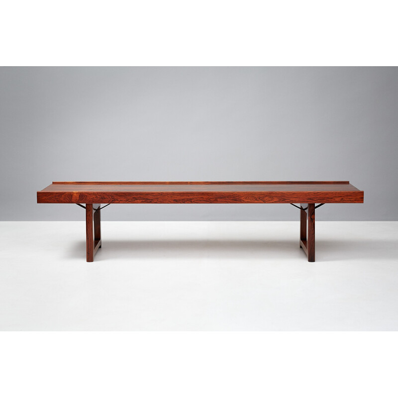 Vintage rosewood "Krobo" bench by Torbjorn Afdal for Bruksbo - 1960s