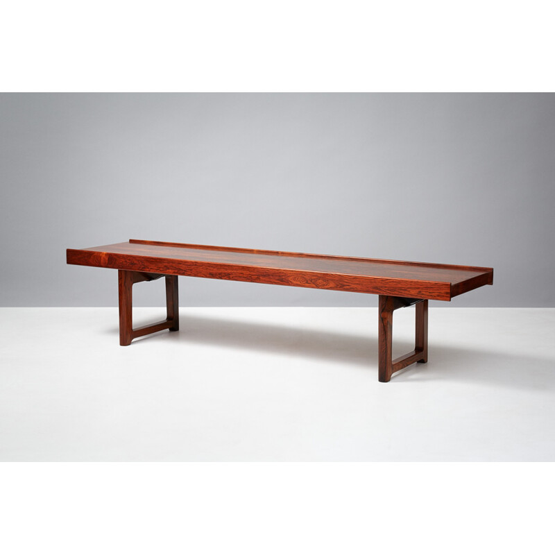 Vintage rosewood "Krobo" bench by Torbjorn Afdal for Bruksbo - 1960s