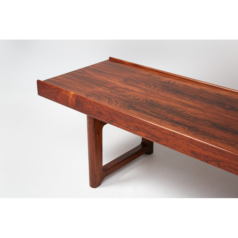 Vintage rosewood "Krobo" bench by Torbjorn Afdal for Bruksbo - 1960s