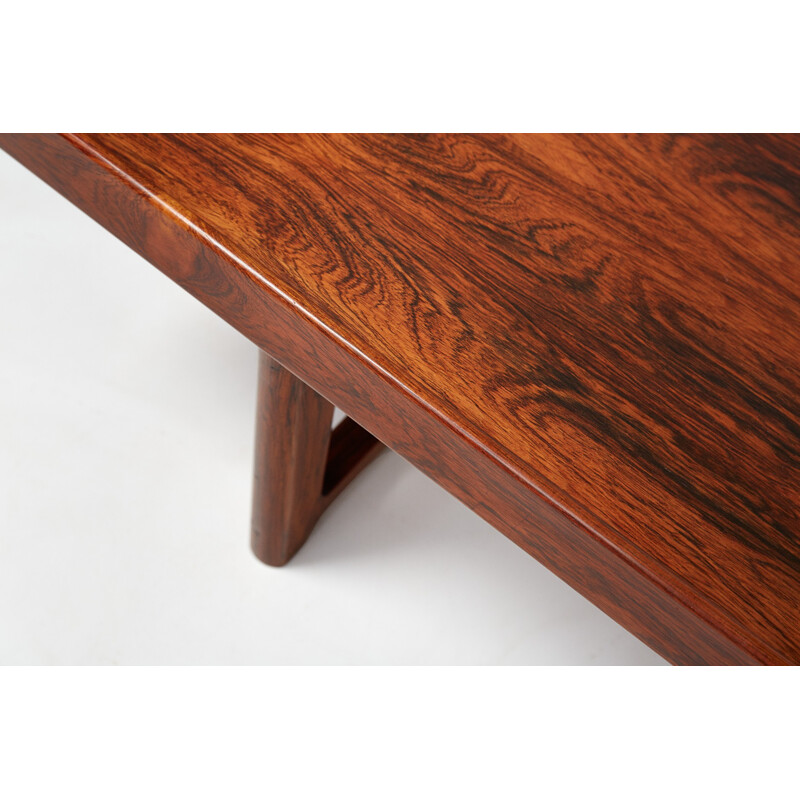 Vintage rosewood "Krobo" bench by Torbjorn Afdal for Bruksbo - 1960s