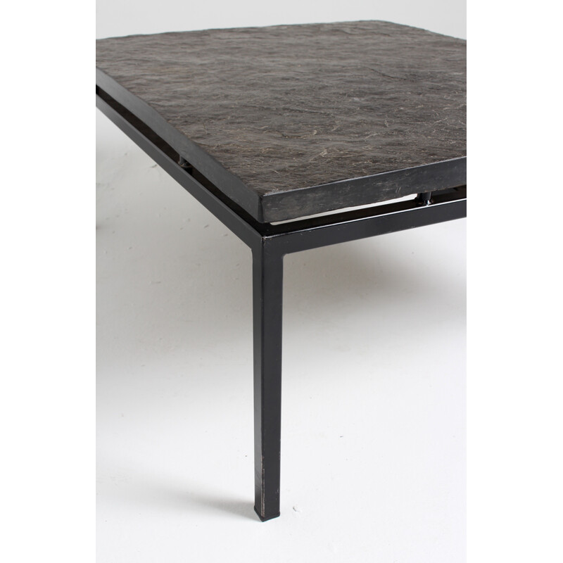 Vintage german slate top coffee table 1960s