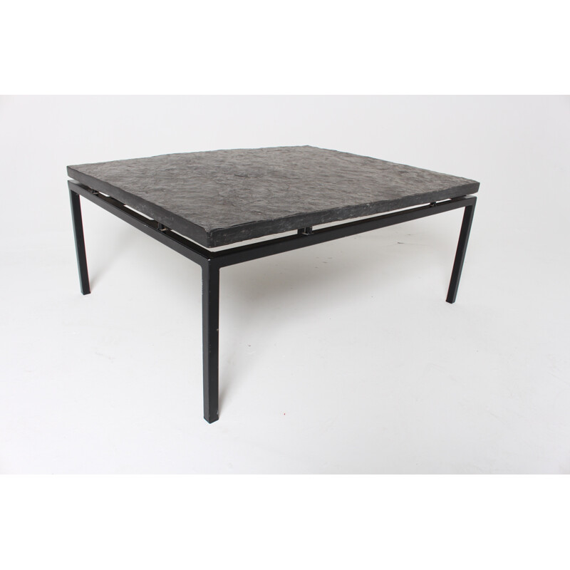 Vintage german slate top coffee table 1960s