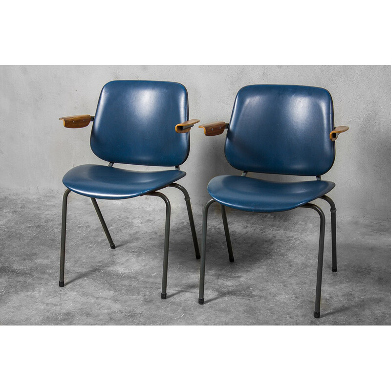 Vintage pair of Dutch armchairs by Kho Liang Le for CAR Katwijk - 1950s 