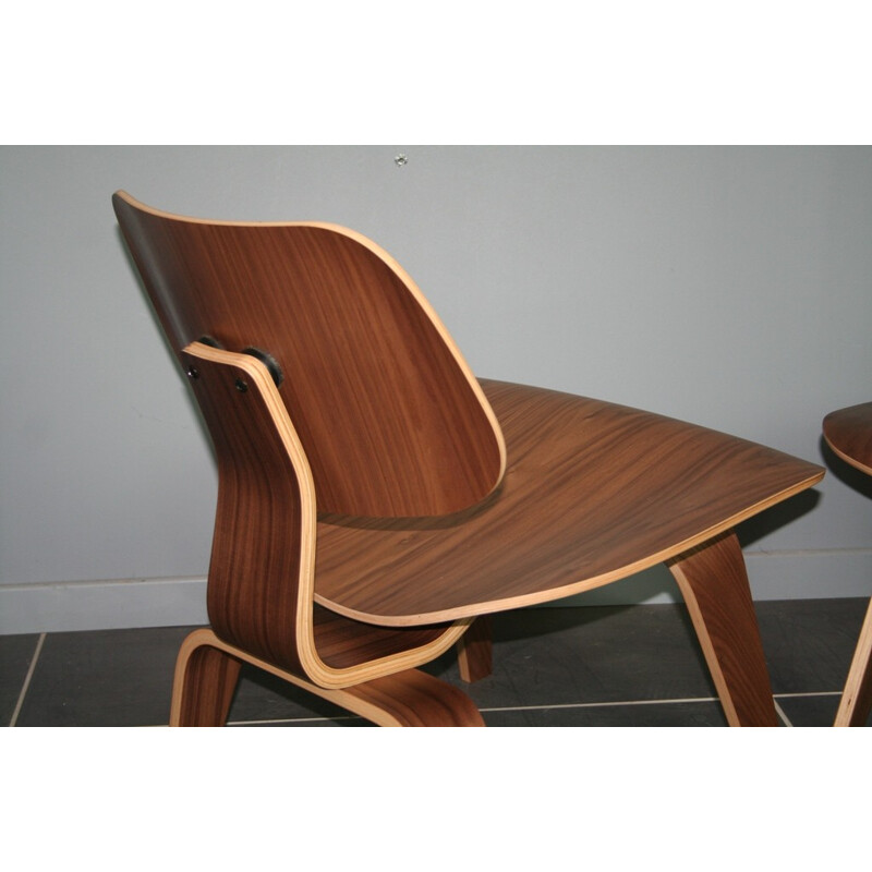 Vintage walnut LCW Chair by Charles & Ray Eam for Herman Miller - 2000