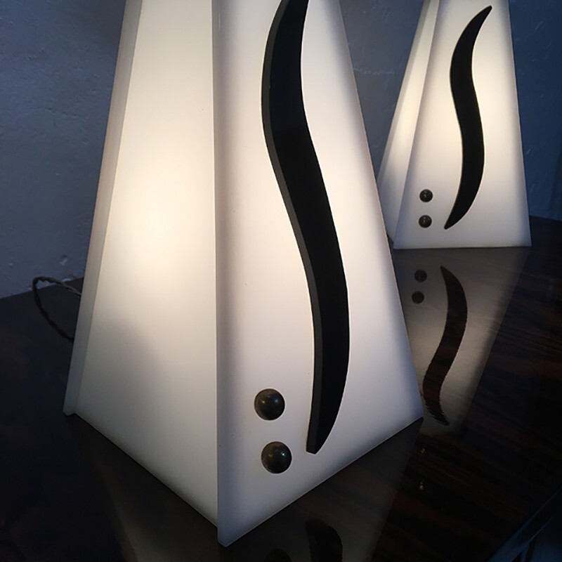 Paire de lampes vintage par Moss Lighting Co - 1950