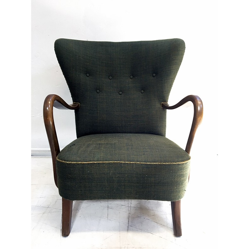 Vintage Danish Lounge Chair by Alfred Christensen for Slagelse Møbelfabrik - 1940s