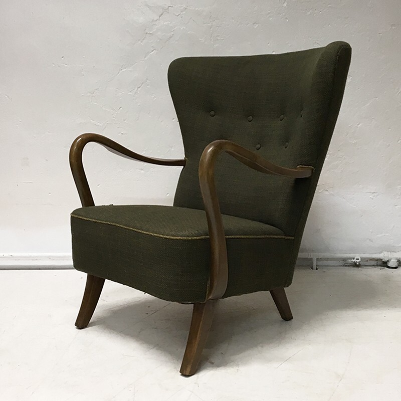 Vintage Danish Lounge Chair by Alfred Christensen for Slagelse Møbelfabrik - 1940s