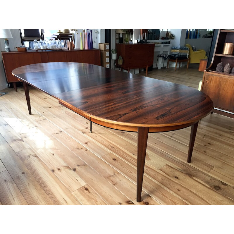 Rosewood Danish table, Gunni OMANN - 1970s 