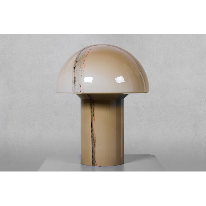 Large Glass Mushroom Table Lamp from Peill & Putzler - 1960s