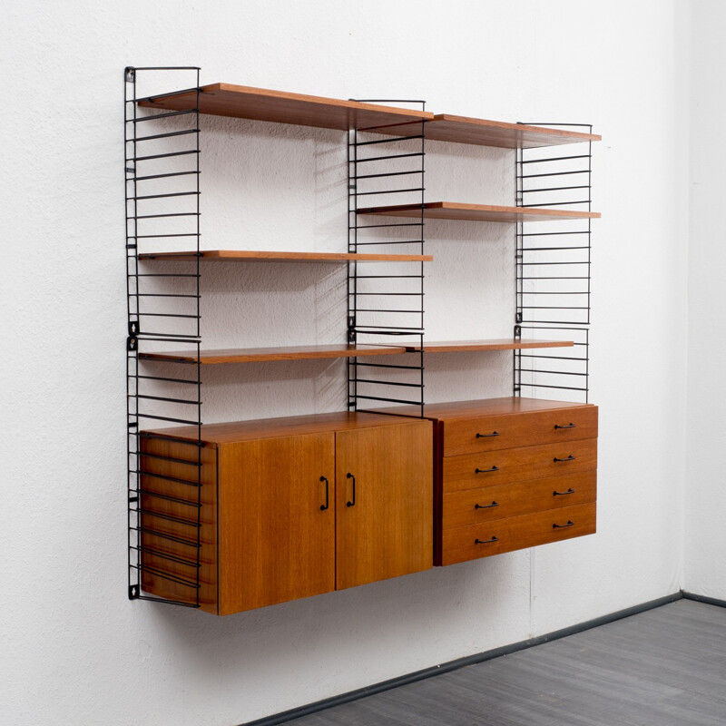 Big shelving system by Tomado for Musterring in teak - 1960s