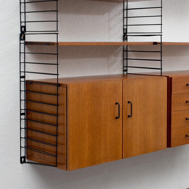 Big shelving system by Tomado for Musterring in teak - 1960s