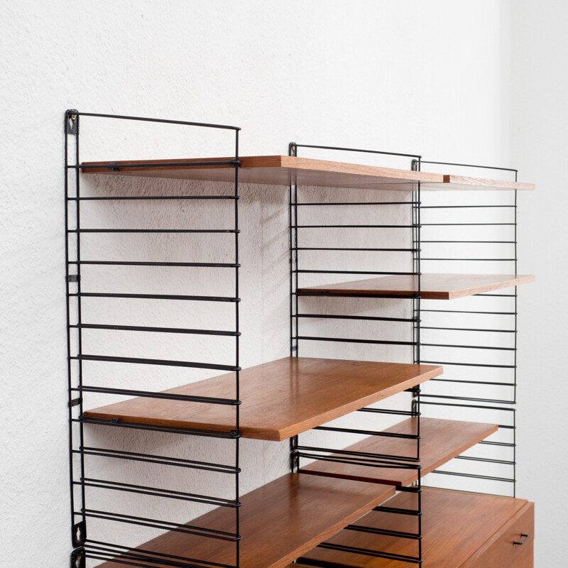 Big shelving system by Tomado for Musterring in teak - 1960s