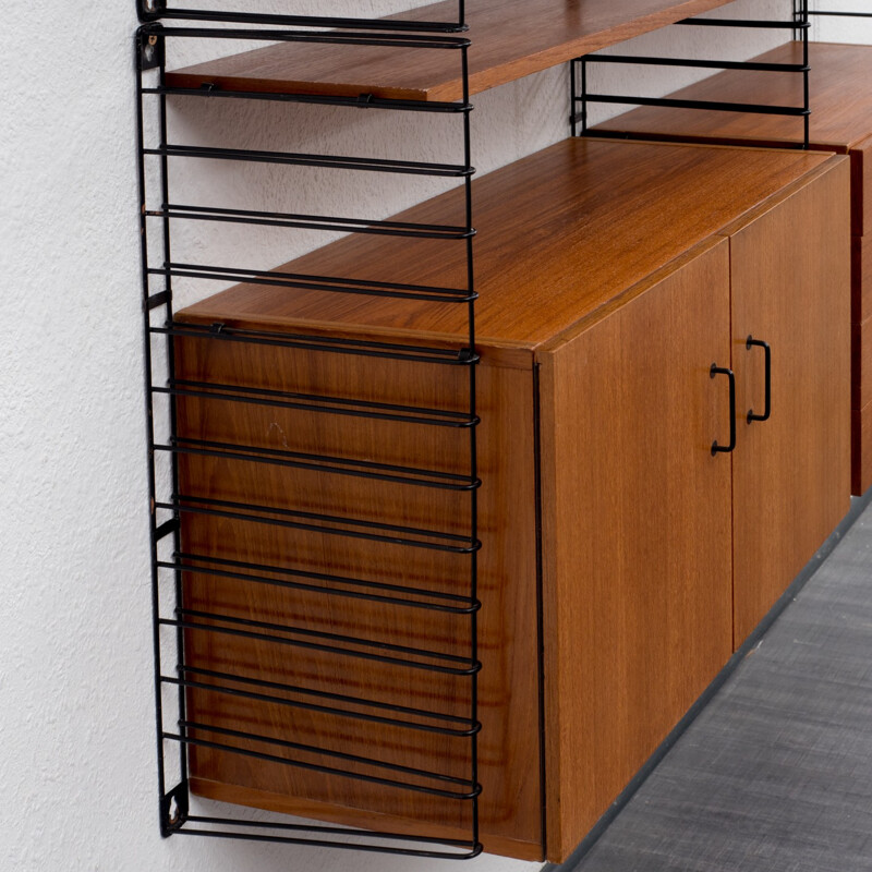 Big shelving system by Tomado for Musterring in teak - 1960s