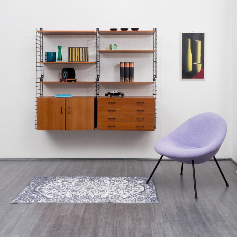 Big shelving system by Tomado for Musterring in teak - 1960s