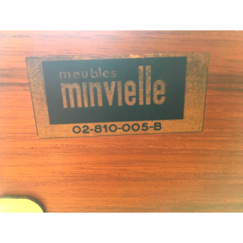 Enfilade vintage Minvielle en teck pour ARP - 1960