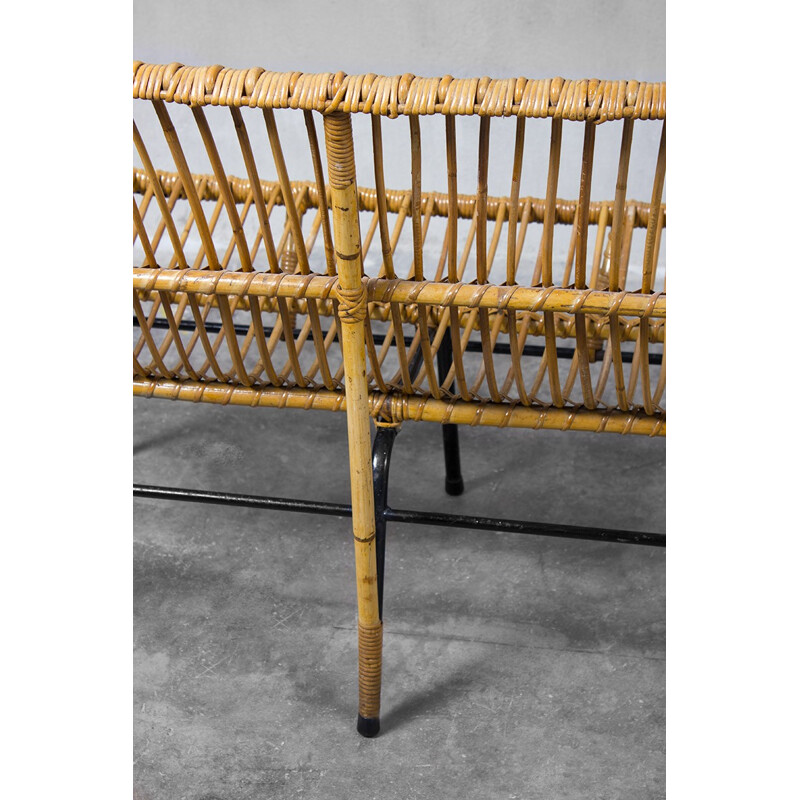 Wicker Sofa for Rohé Noordwolde - 1950s