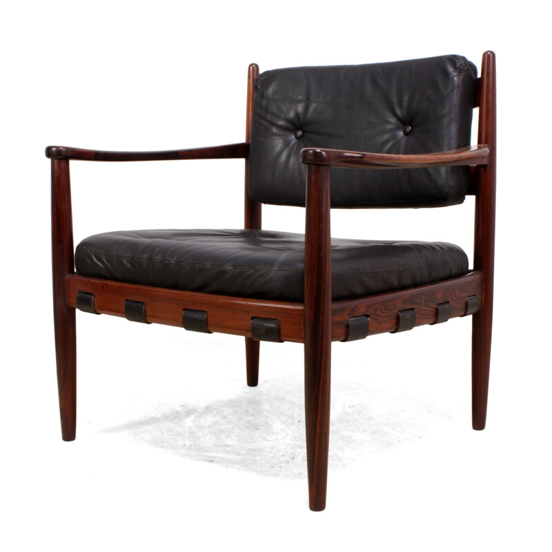 Fauteuil Lounge "Cadett" en Palissandre par Eric Merthen - 1960