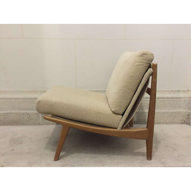 Low chair by French Joseph-André MOTTE - 1950s