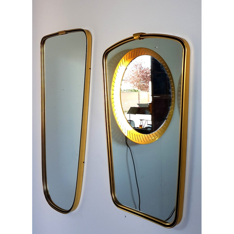 Pair of vintage illuminated mirrors by Stilnovo - 1960s