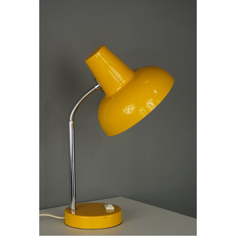 Vintage articulated lamp in yellow metal - 1960s