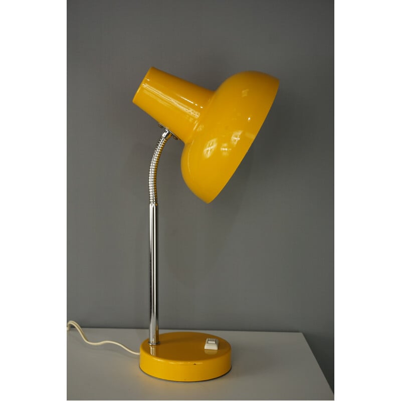 Lampe articulée vintage en métal jaune - 1960