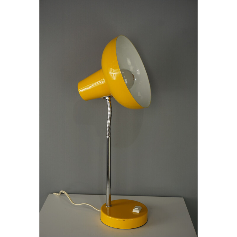 Lampe articulée vintage en métal jaune - 1960