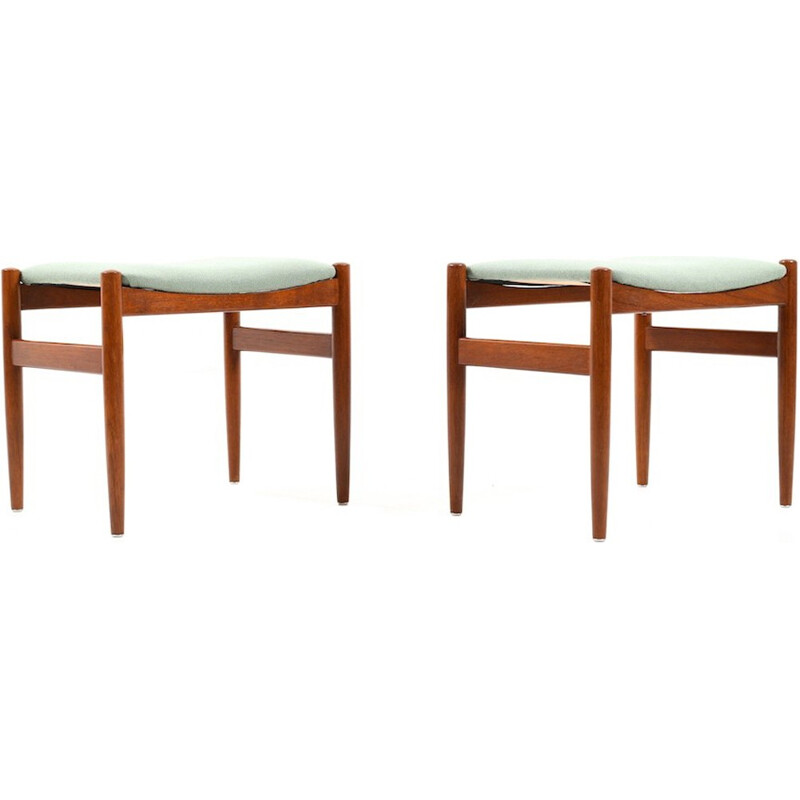 Pair of vintage Danish stools - 1960s