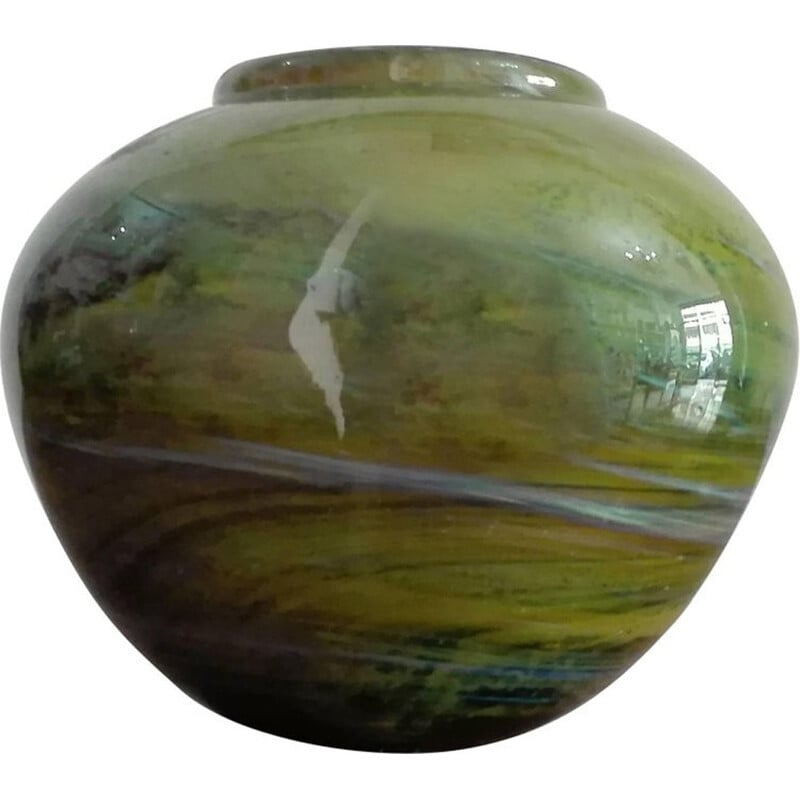 Vase vintage en verre de Murano par Ercole Borovier - 1970