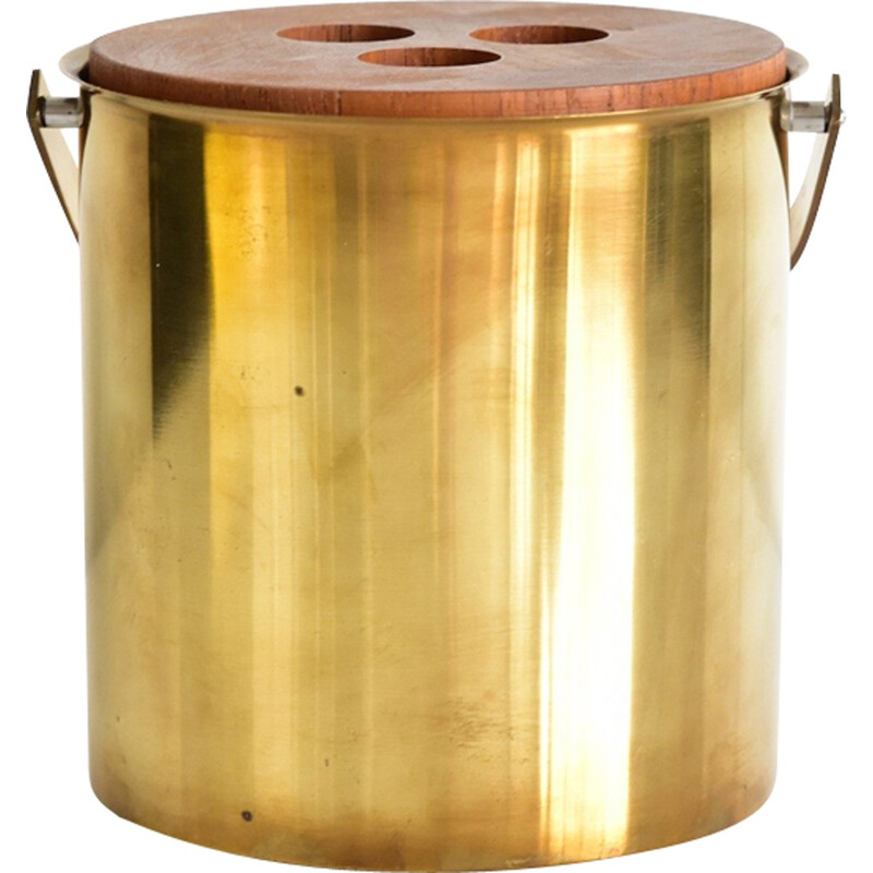 Vintage ice bucket made of brass by Arne Jacobsen - 1960s