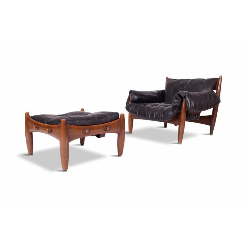 Lounge Chair & Ottoman "Sherrif " by Sergio Rodrigues - 1980s