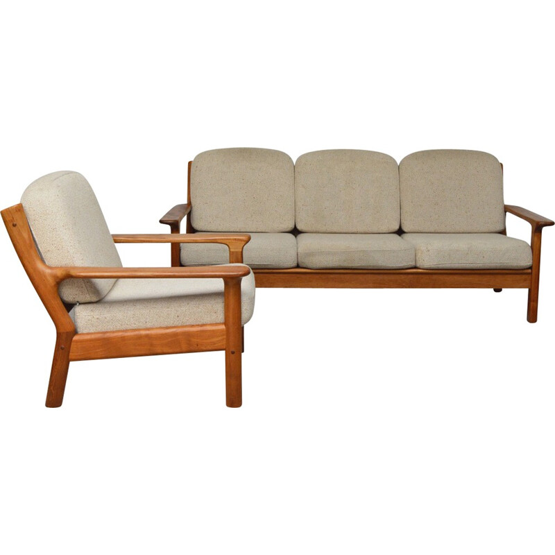 Vintage scandinavian living room set by S.Burchardt-Nielsen for Mobel BB Fabrik - 1970