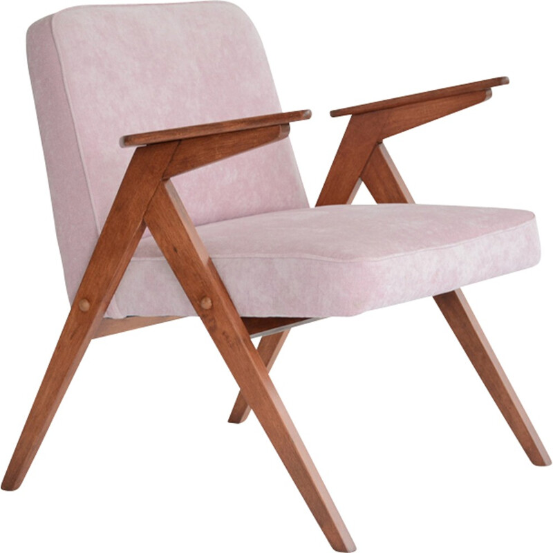 Vintage pale pink armchairs "model 300-177" - 1960s