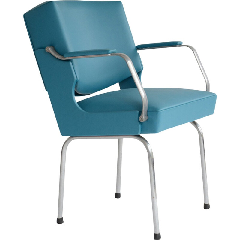 Vintage blue office armchair - 1970s