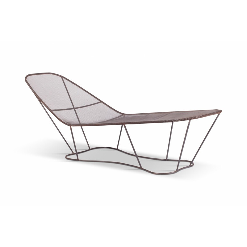 Lounge Chair in Steel And Cognac Leather by Xavier Lust - 2000s