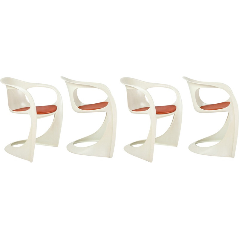 Vintage set of 4 "Casalino" chairs by Alexander Begge for Casala - 1970s