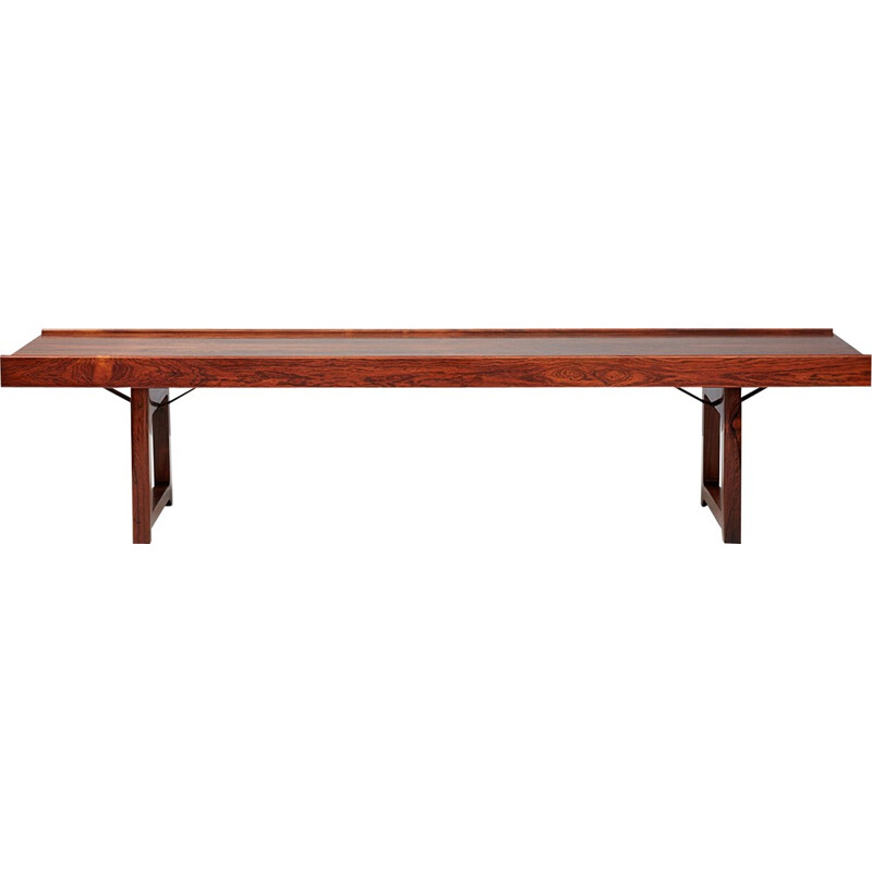 Vintage rosewood "Krobo" bench by Torbjorn Afdal for Bruksbo - 1960s