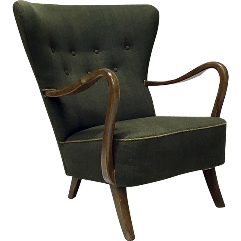 Vintage Danish Lounge Chair by Alfred Christensen for Slagelse Møbelfabrik - 1940s