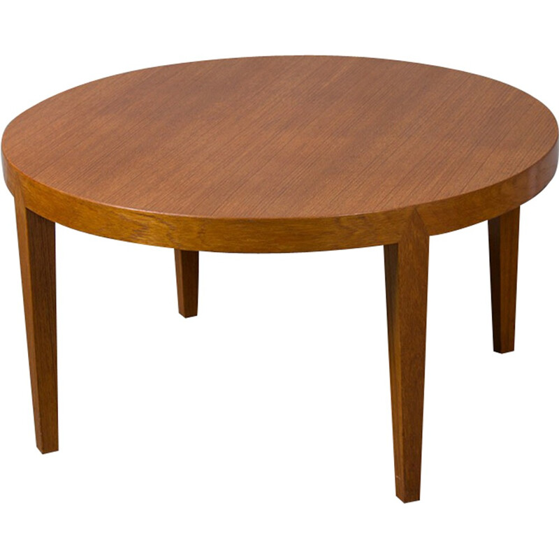 Vintage ronde teakhouten salontafel van Severin Hansen voor Haslev Møbelsnedkeri, 1960