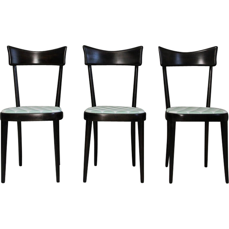 Suite de 3 chaises à repas vintage - 1950