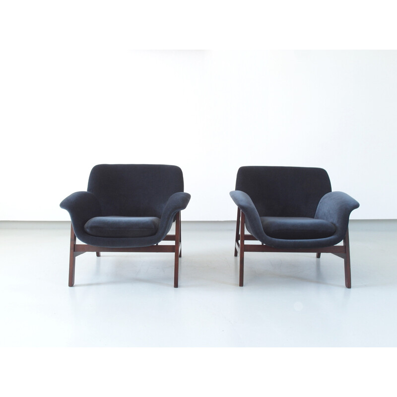 Set of 2 Lounge Chairs "Model 849" by Gianfranco Frattini for Cassina - 1956