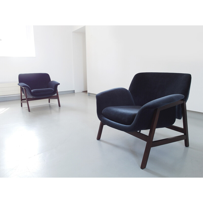 Suite de 2 fauteuils lounge "modèle 849" par Gianfranco Frattini pour Cassina - 1956