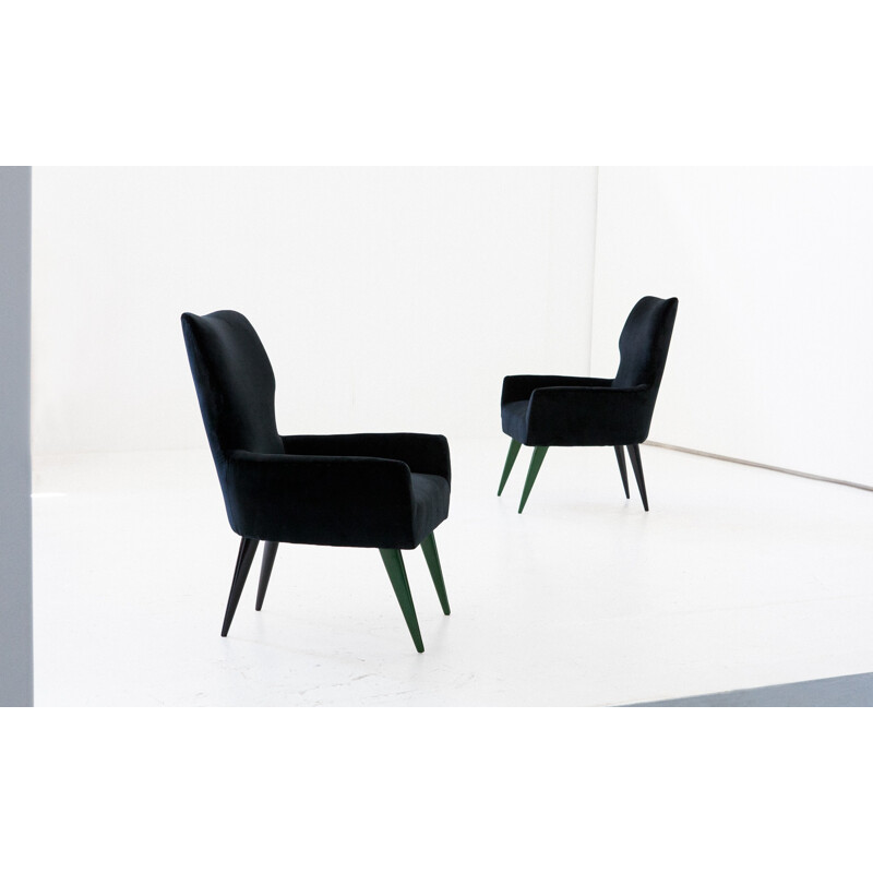 Set of 2 Italian Modern Easy Chairs - 1950s